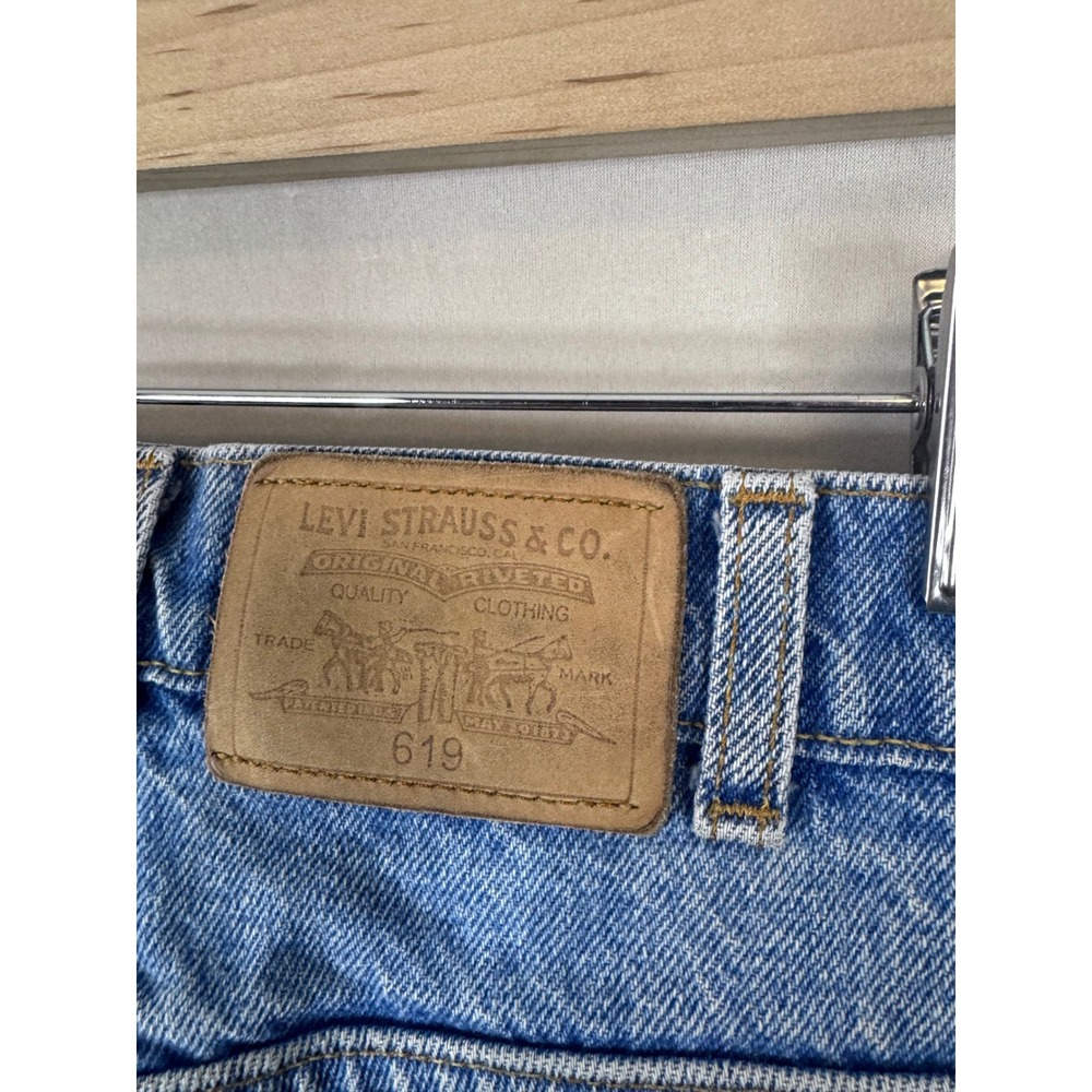 Vintage Levis 619 Orange Tab Jeans Mens fits 32X28 Light Wash Canada Denim - Picture 6 of 11